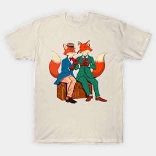 Dapper Foxes in Love T-Shirt